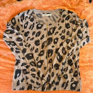 Zip up Cheetah Sweater
